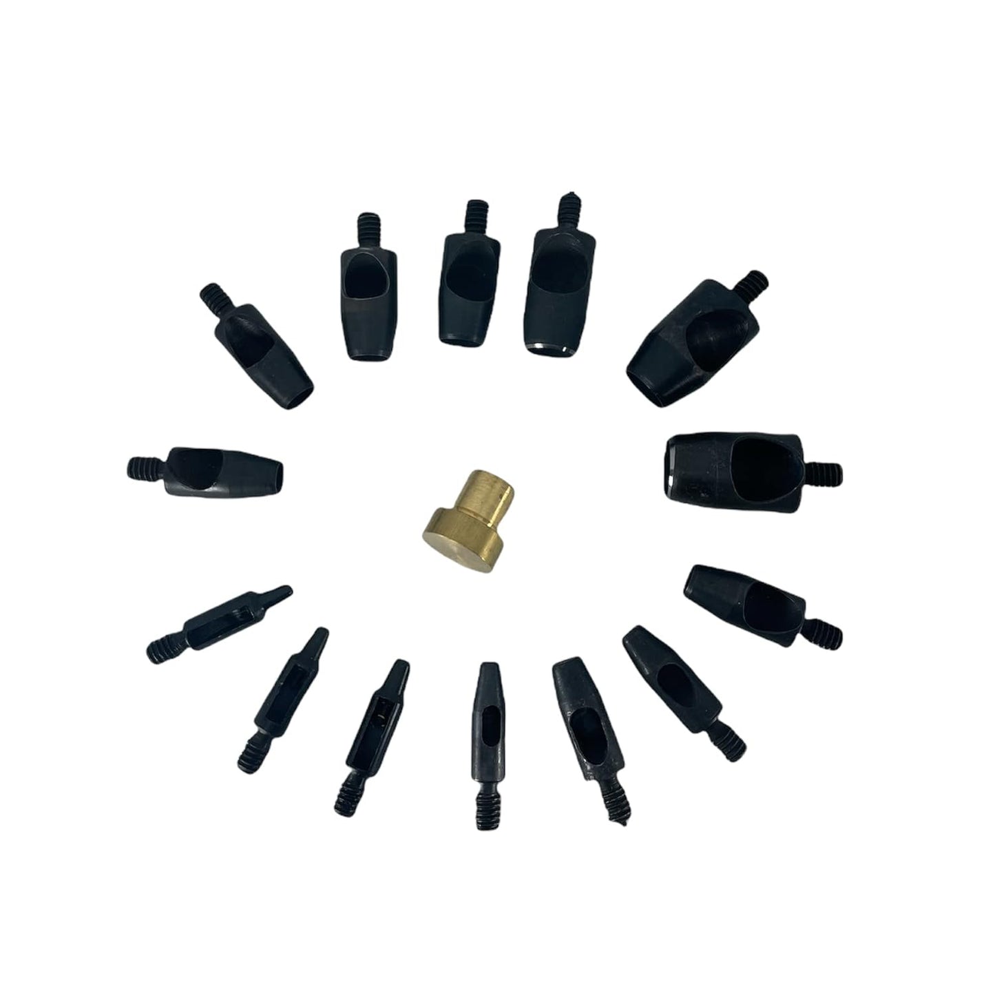 Hobby Trendy Circle Shaped Hole Punch Set with Hand Press for Leathercrafts DIY Project Crafts