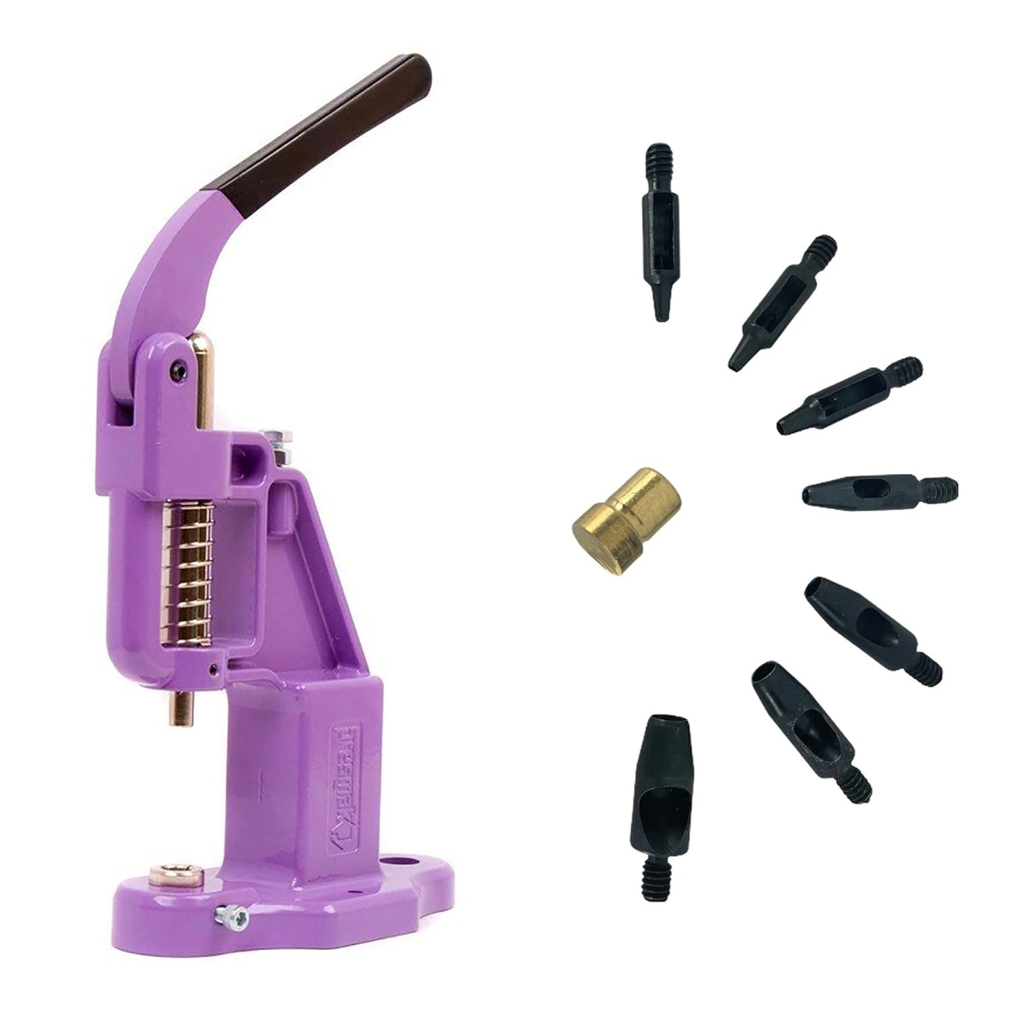 Hobby Trendy Circle Shaped Hole Punch Set with Hand Press for Leathercrafts DIY Project Crafts