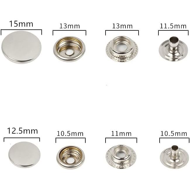Hobby Trendy Ultimate Snap Button Die Set with Manual Hand Press Machine and 100 sets of matching snap buttons ( 800 Total)