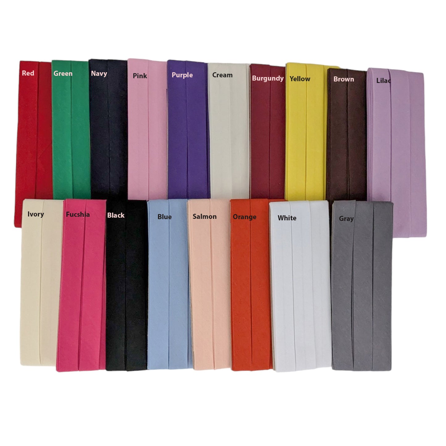 Hobby Trendy 5 Yard Cotton Bias Binding Tape (Single Fold) 20mm-13/16inch Garment Accessories