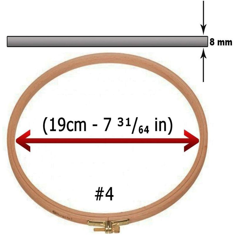 Embroidery Kit with 2 Beech Wood Hoops(19 and 25cm), 100% Cotton Embroidery Floss, Needles and Bobbins (18)