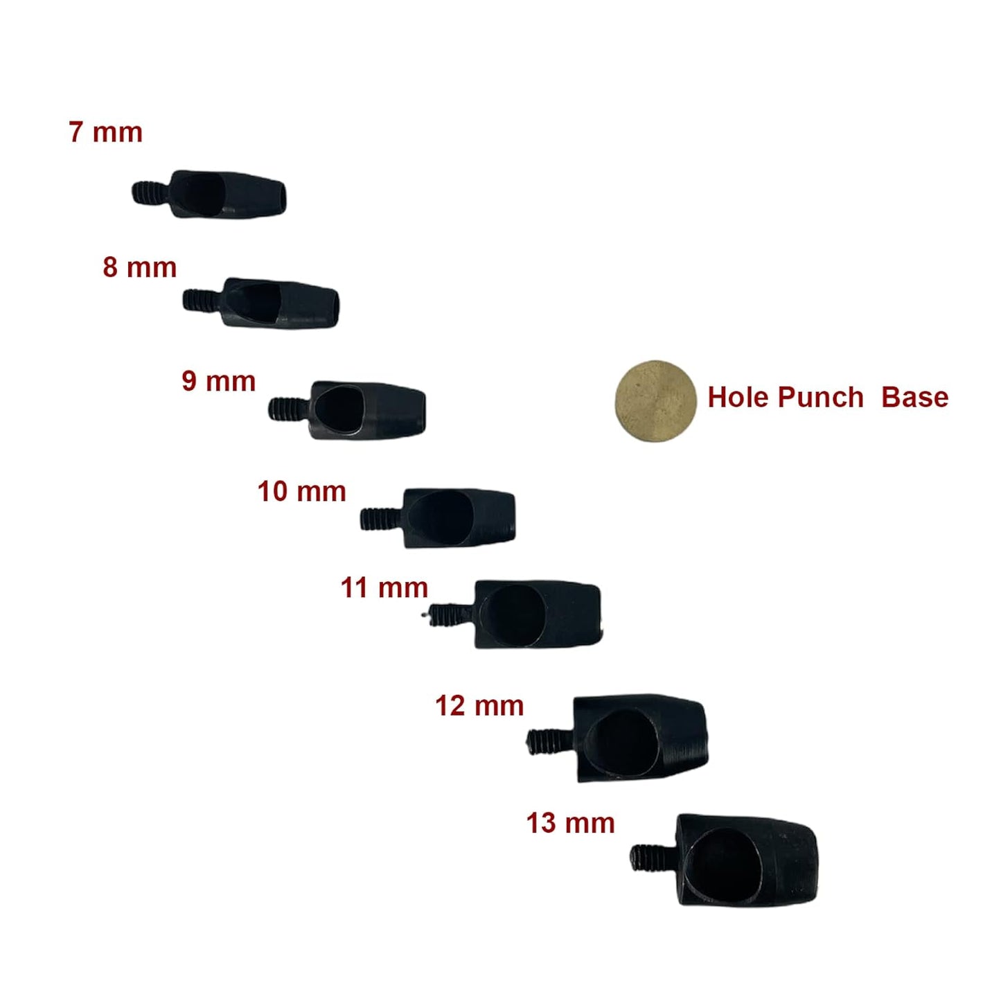 Hobby Trendy Circle Shaped Hole Punch Set with Hand Press for Leathercrafts DIY Project Crafts