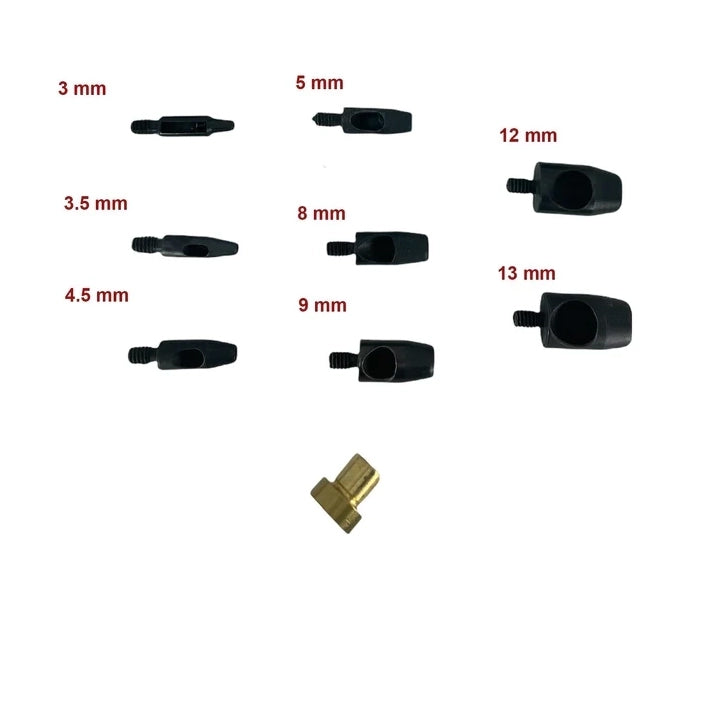 Hobby Trendy Hand Press with 9 sizes of Eyelet/Grommet Dies and matching Hole Punches