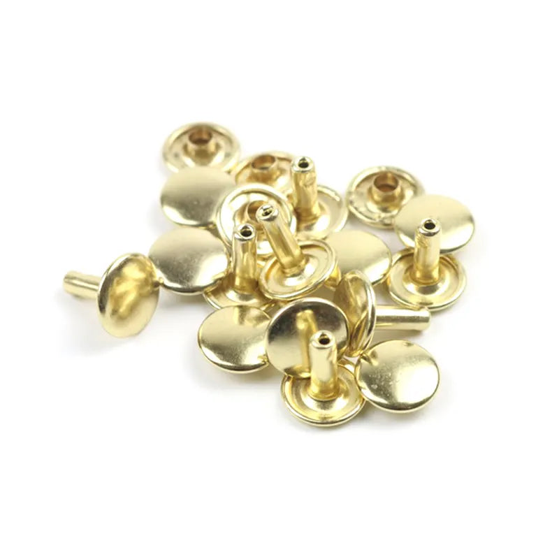 Brass Double Capped Rivets - 9 mm