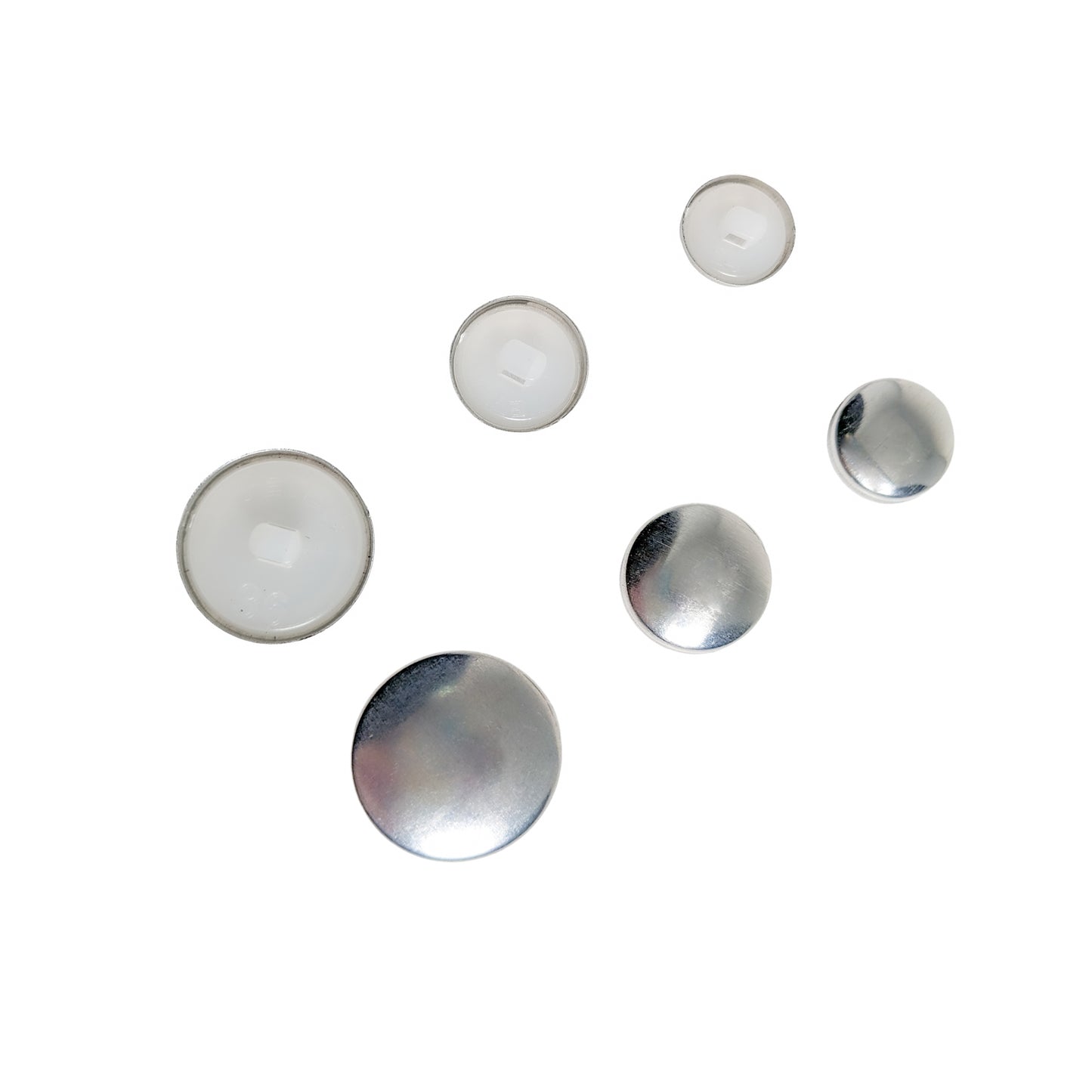100 Buttons to Cover - Round Aluminum Cover Buttons with plastic back- DIY Fabric Cover Buttons