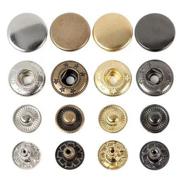 10 mm Round Metal Rust Free Stainless Steel Fashion Snap Buttons - Image #1