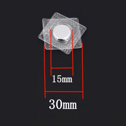 Hidden Invisible Sew-In Magnetic Snap PVC Closure Purse Fastener Magnetic Buttons- 15mm (Medium)
