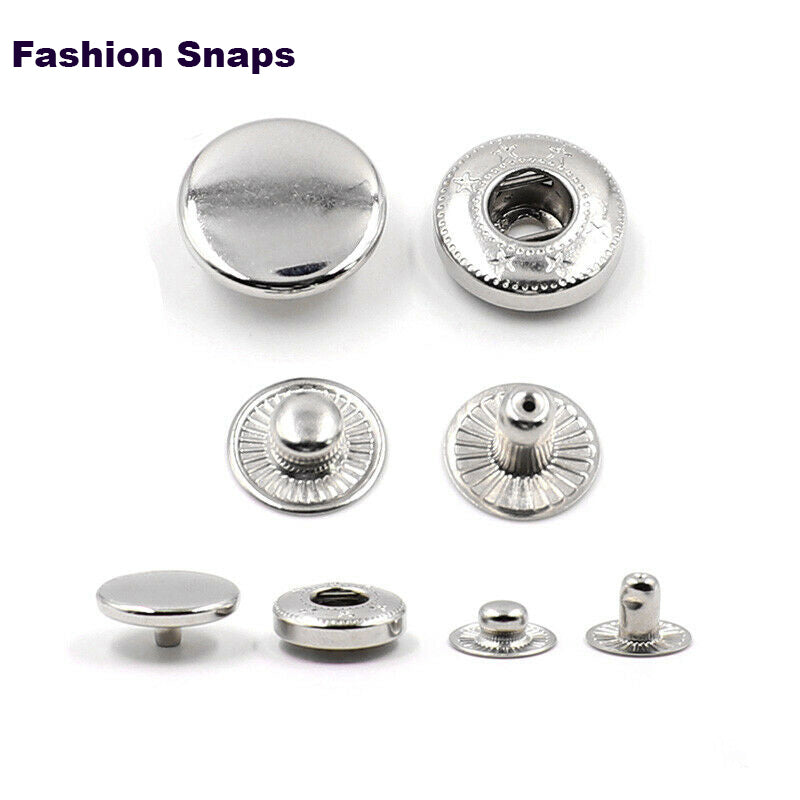 Hobby Trendy Ultimate Snap Button Die Set with Manual Hand Press Machine and 100 sets of matching snap buttons ( 800 Total)