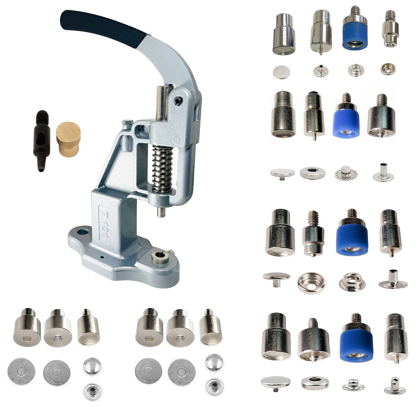 Favorite Starter Snap Buttons Bundle with Hand Press and Matching Dies