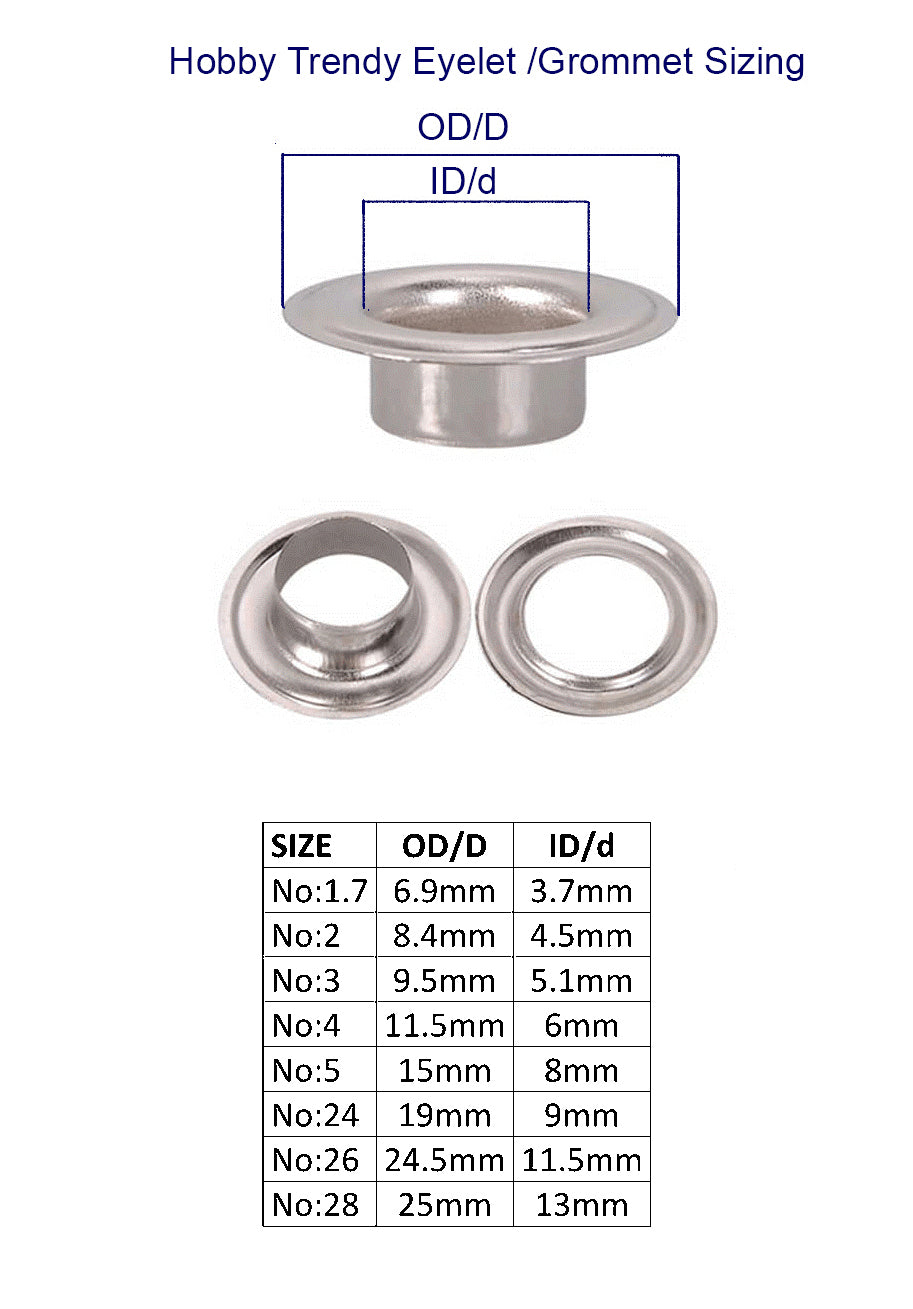 Eyelet Dies Size 24 for Grommets and Eyelets (Inner diameter: 10 mm)