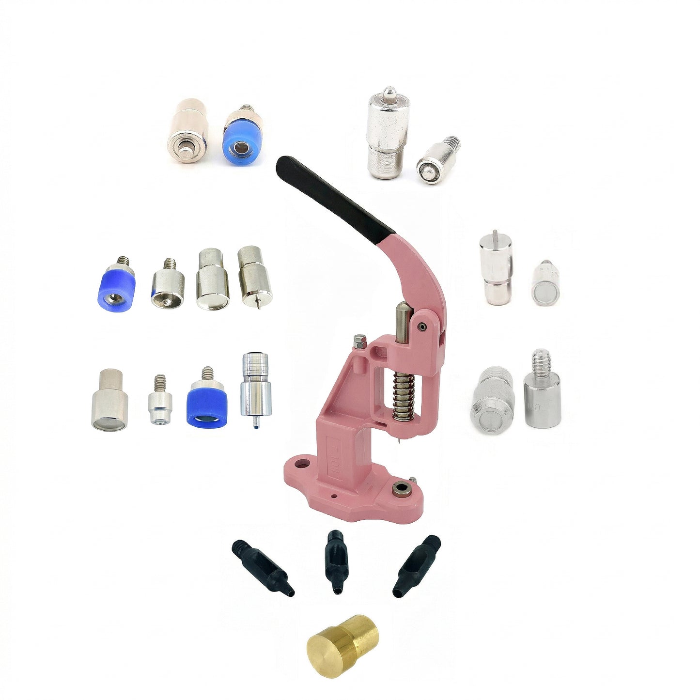 Mixed Dies Set with Hand Press Hole Punches, Essential Dies for Snap Buttons, Eyelets, Grommets, Rivets Setting