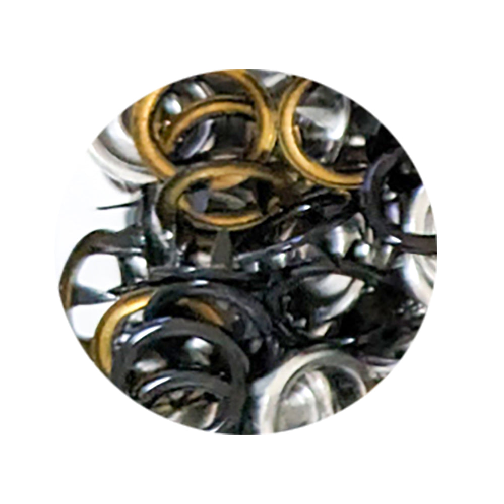 9.5 mm Prong Open Ring Snaps in 15 colors- 50 Sets