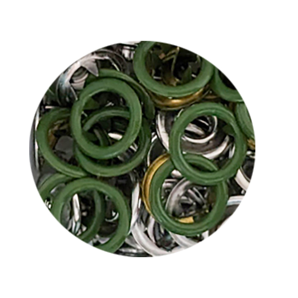9.5 mm Prong Open Ring Snaps in 15 colors- 50 Sets