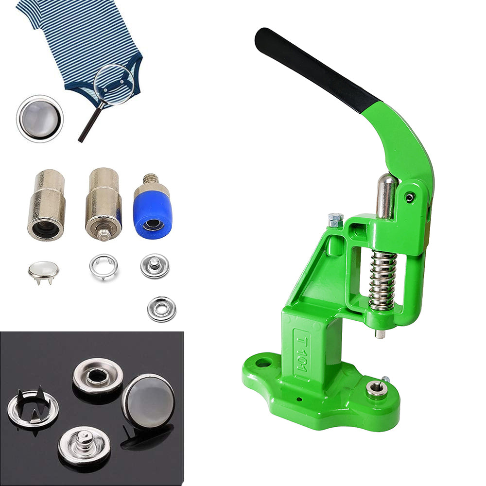 720 Sets 4 piece 9.5 mm Pearl Capped Prong Snap Button Set with Manual Grommet Machine, DIY Fastener Dies