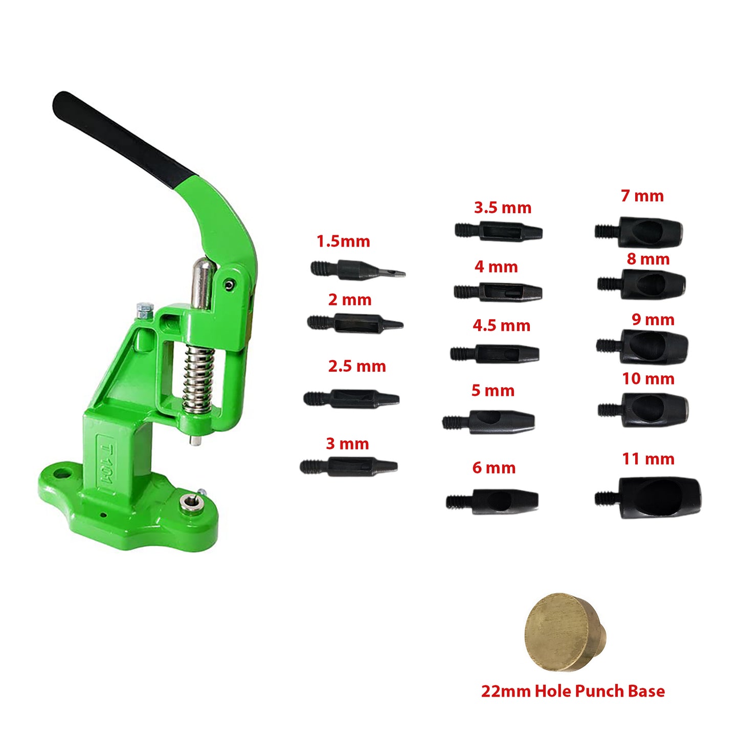 Hobby Trendy Circle Shaped Hole Punch Set with Hand Press for Leathercrafts DIY Project Crafts