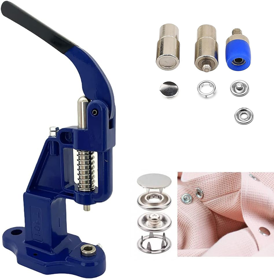 Snap Fastener Kit 9,5 mm Metalen Prong Snap Knoppen 100 Sets Klemmen Druk Klinknagels Kinderen Sliders Gesp (kleur: Mix knop en gereedschap Snap Fastener Kit 9,5 mm Metalen Prong Snap Knoppen 100 Sets Klemmen Druk Klinknagels Kinderen Sliders Gesp (kleur: Mix knop en gereedschap