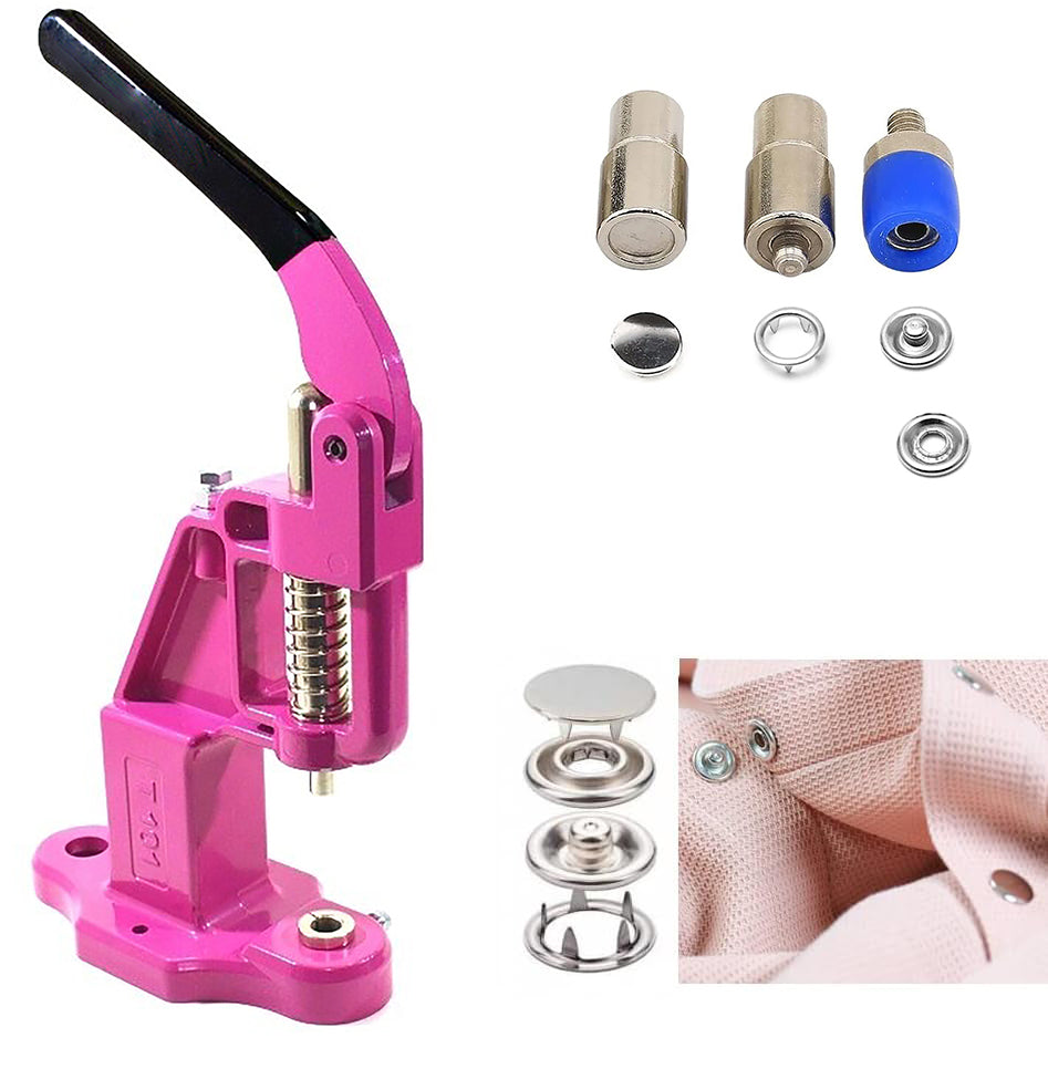 720 sets Capped Prong Snap Button Set with Manual Grommet Machine, DIY Fastener Dies