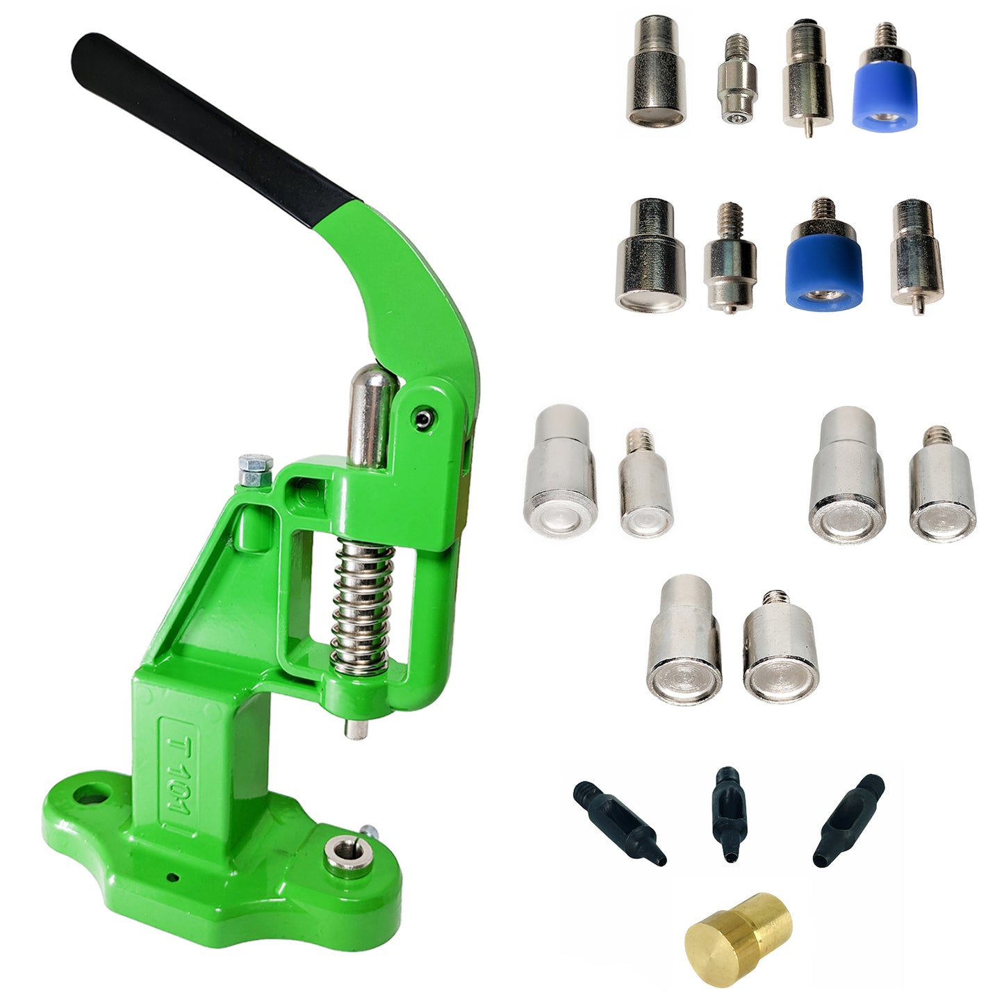 Hand Press Kit with Utility Snap Dies and Double Capped Rivet Dies