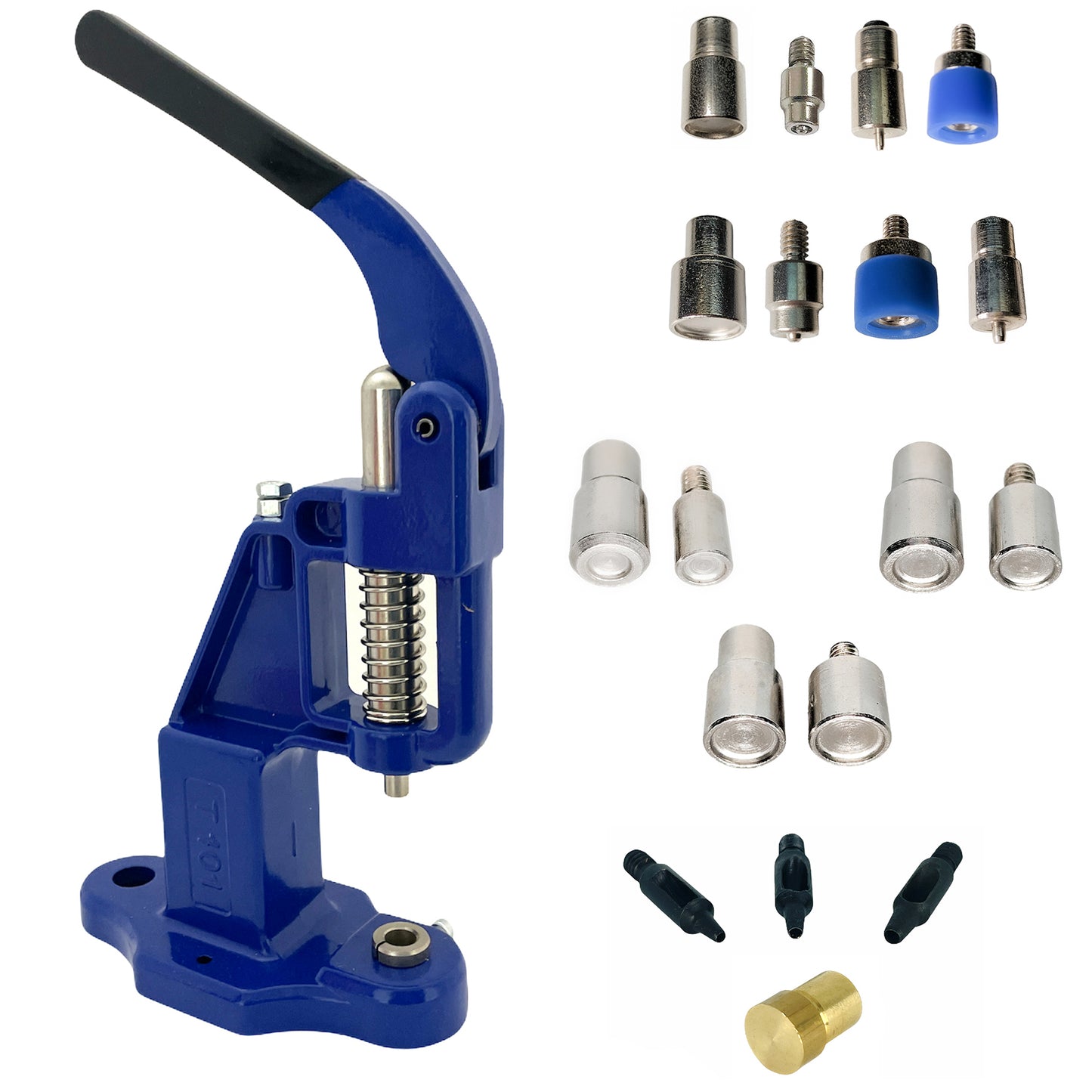 Hand Press Kit with Utility Snap Dies and Double Capped Rivet Dies