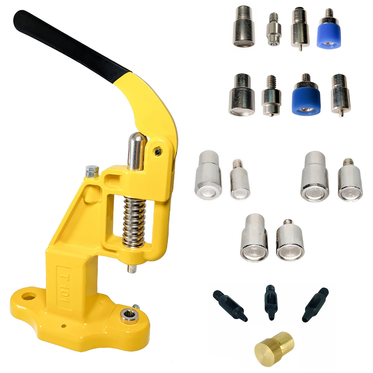 Hand Press Kit with Utility Snap Dies and Double Capped Rivet Dies