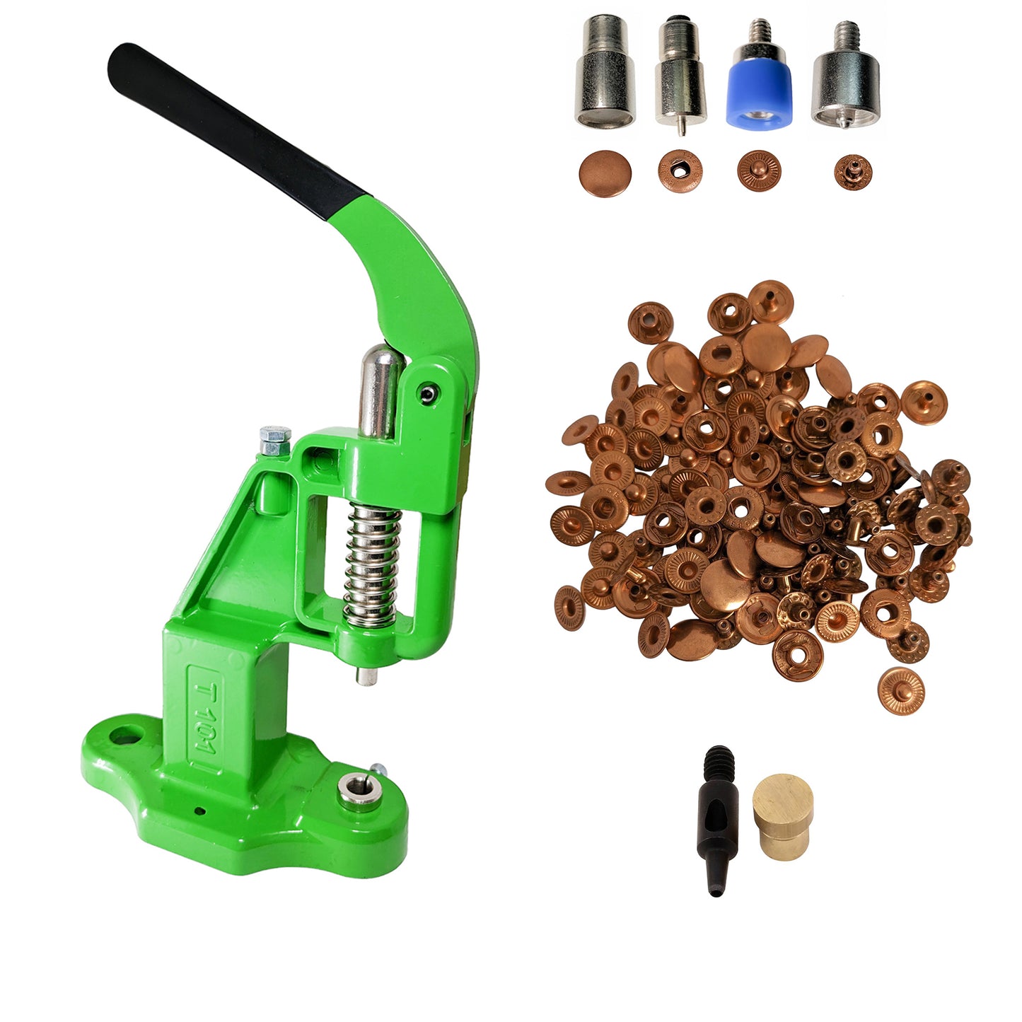 720 Sets 4 Piece 12.5mm (line 20) Fashion Spring Snap Buttons with Manual Press Machine, Dies, Hole Punch Tool
