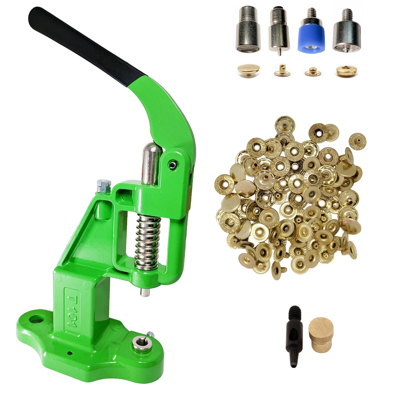 720 sets of 10mm (line 16) VT2 4 Piece Fashion Snap Buttons with Manual Press Machine, Dies, Hole Punch Tool