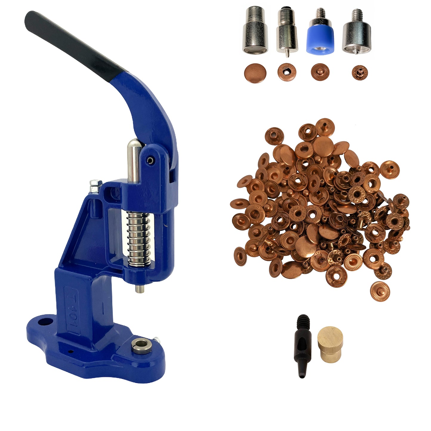 720 Sets 4 Piece 12.5mm (line 20) Fashion Spring Snap Buttons with Manual Press Machine, Dies, Hole Punch Tool