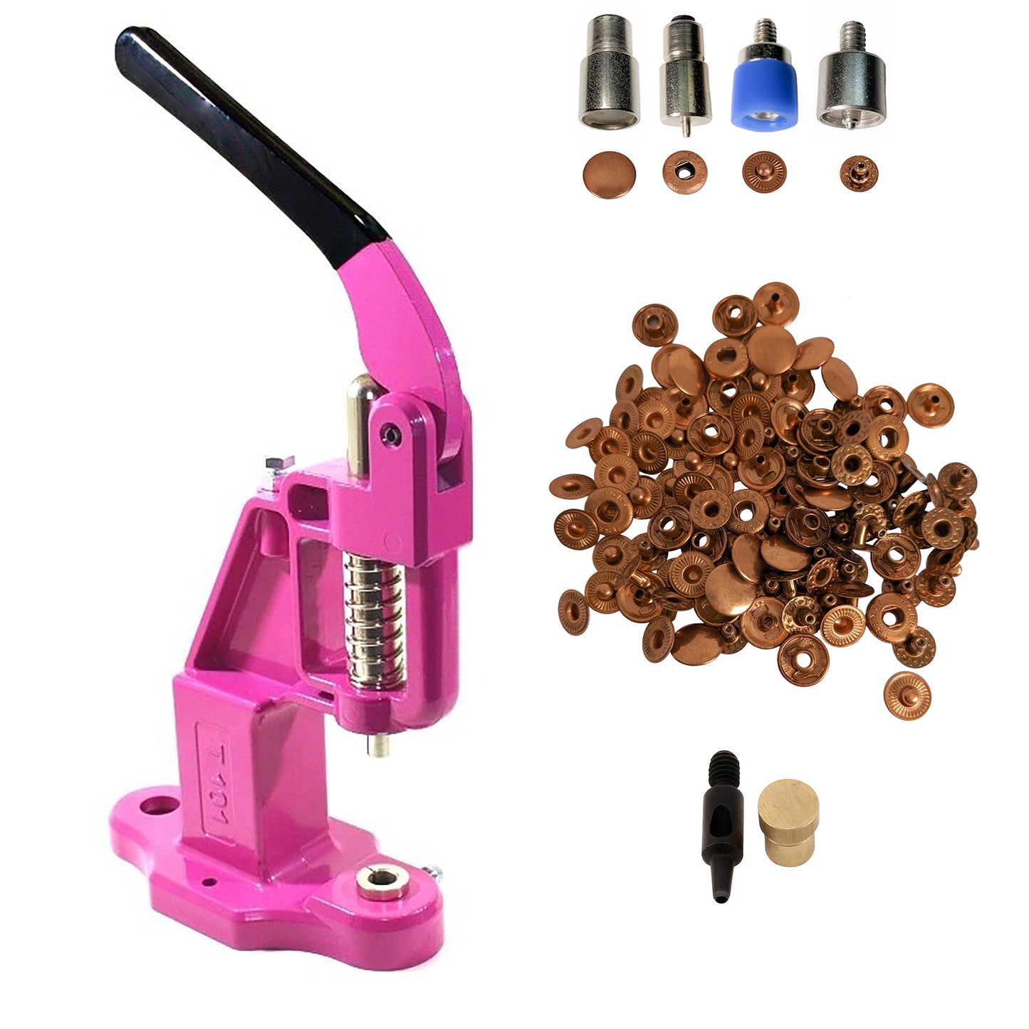 720 Sets 4 Piece 12.5mm (line 20) Fashion Spring Snap Buttons with Manual Press Machine, Dies, Hole Punch Tool