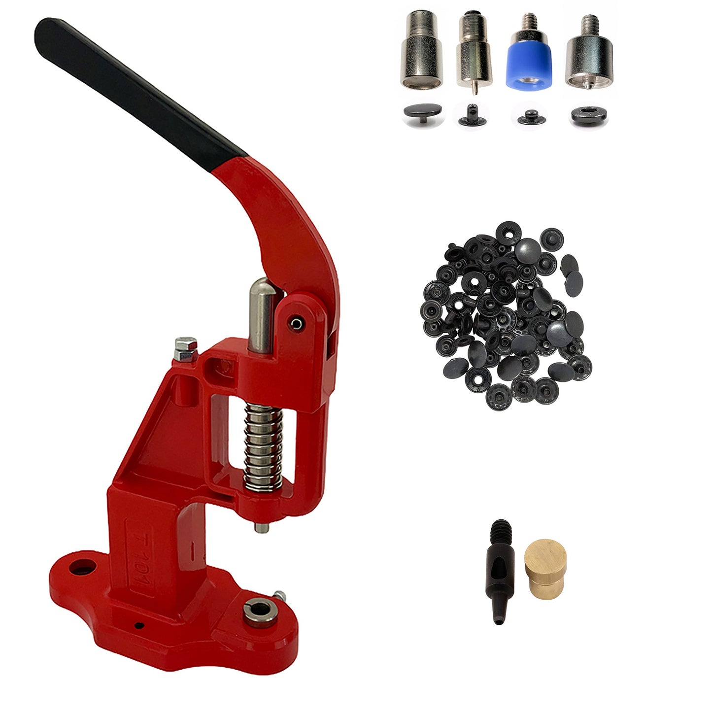 720 sets of 10mm (line 16) VT2 4 Piece Fashion Snap Buttons with Manual Press Machine, Dies, Hole Punch Tool