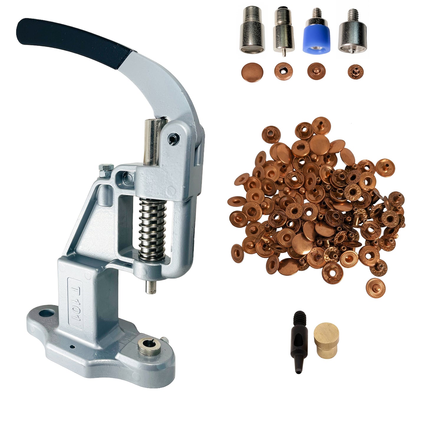 720 Sets 4 Piece 12.5mm (line 20) Fashion Spring Snap Buttons with Manual Press Machine, Dies, Hole Punch Tool