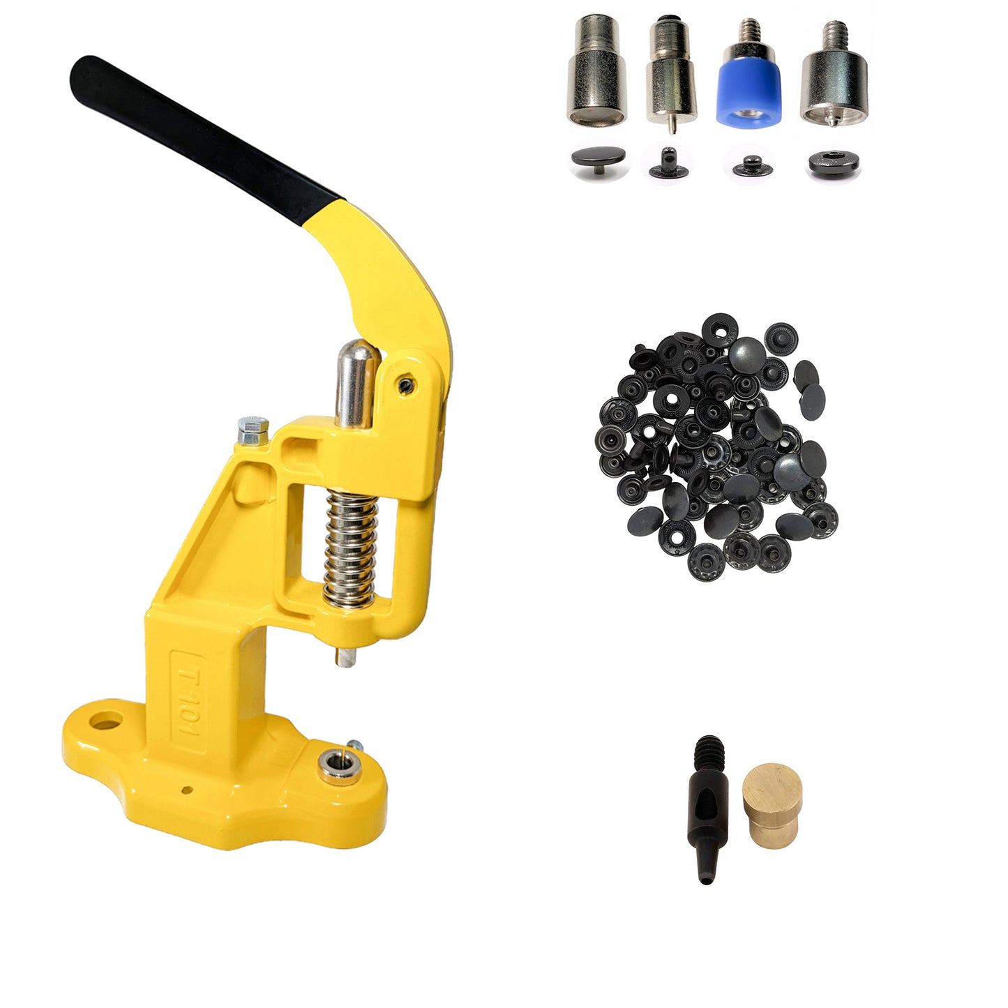 720 sets of 10mm (line 16) VT2 4 Piece Fashion Snap Buttons with Manual Press Machine, Dies, Hole Punch Tool