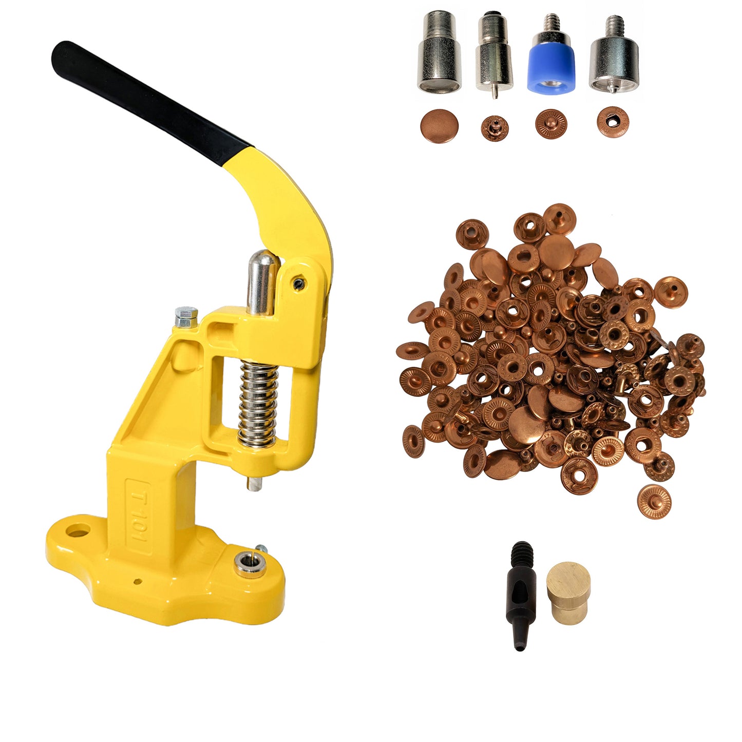 720 sets of 10mm (line 16) VT2 4 Piece Fashion Snap Buttons with Manual Press Machine, Dies, Hole Punch Tool