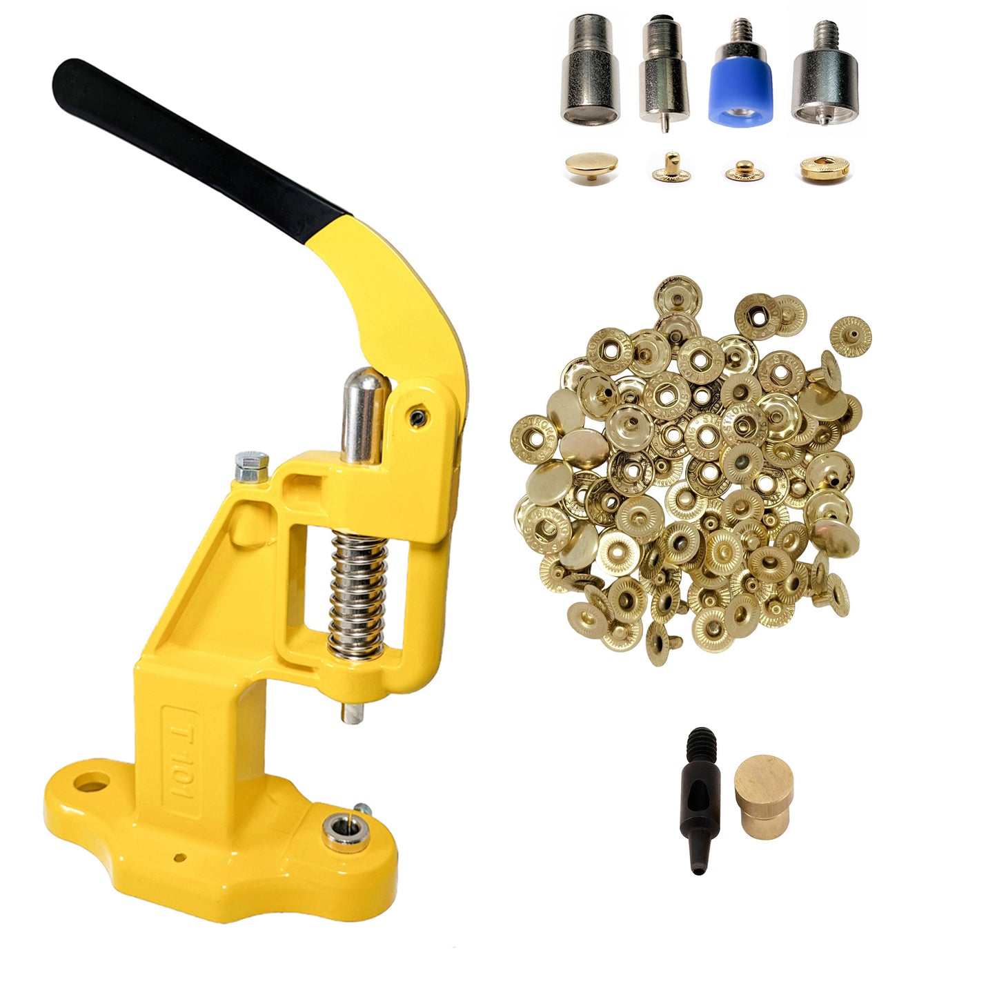 720 sets of 10mm (line 16) VT2 4 Piece Fashion Snap Buttons with Manual Press Machine, Dies, Hole Punch Tool