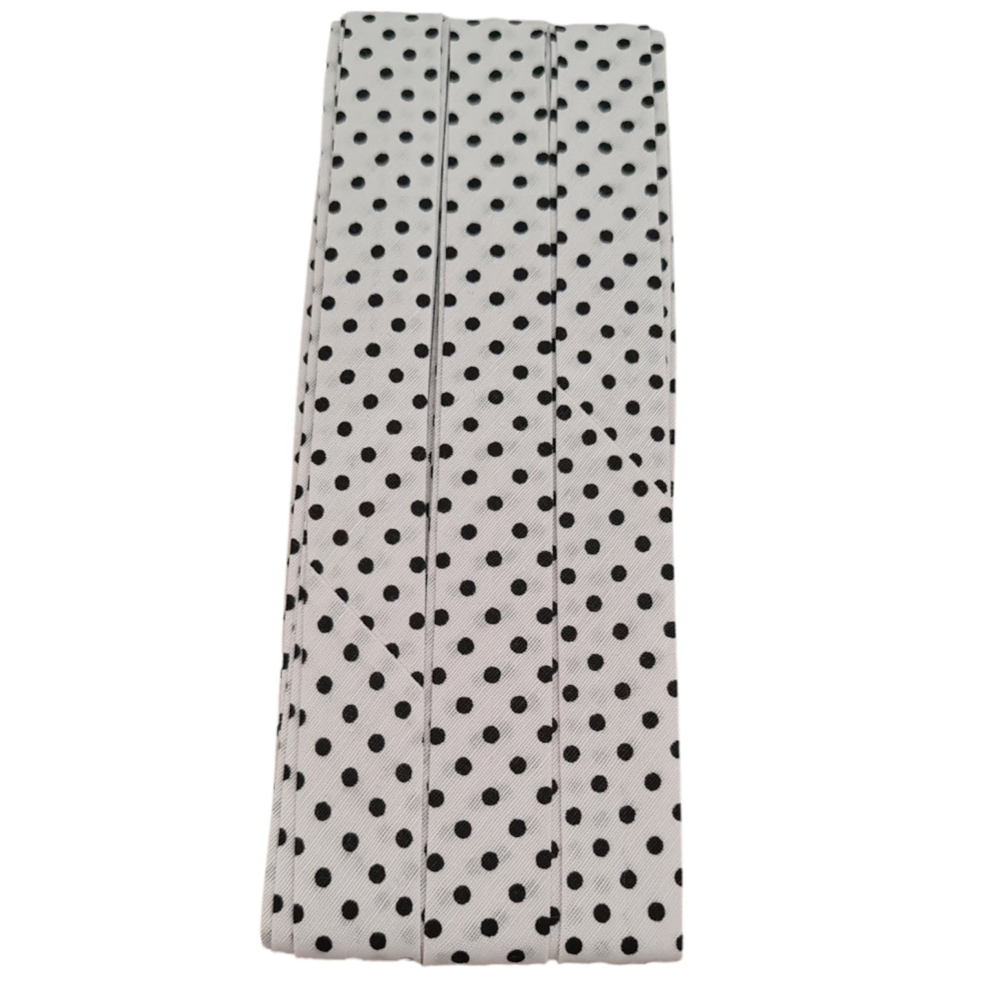 Hobby Trendy 5 Yard White Bias Binding Tape with Polka Dots (Single Fold) 20mm-13/16inch Various Colors, DIY Garment Accessories (Copy)