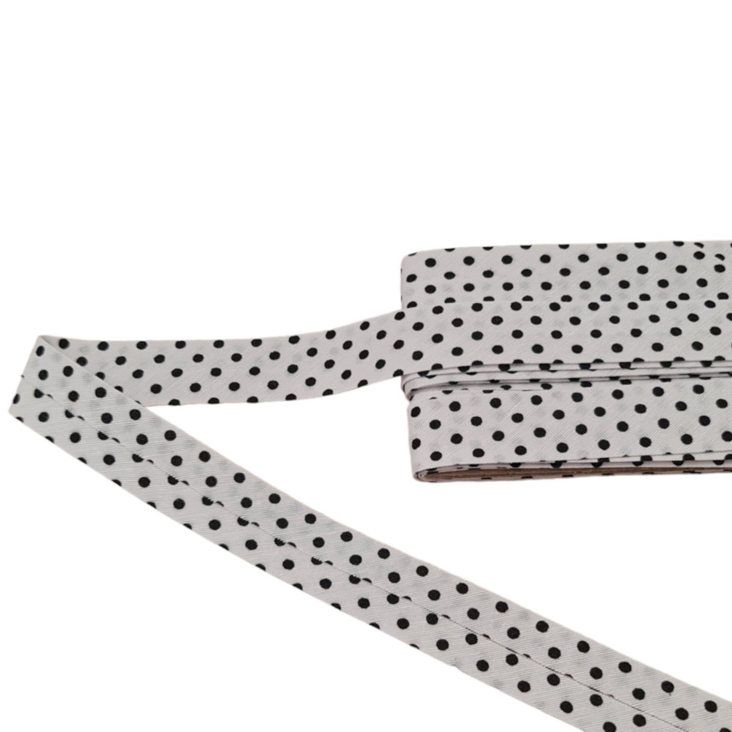 Hobby Trendy 5 Yard White Bias Binding Tape with Polka Dots (Single Fold) 20mm-13/16inch Various Colors, DIY Garment Accessories (Copy)