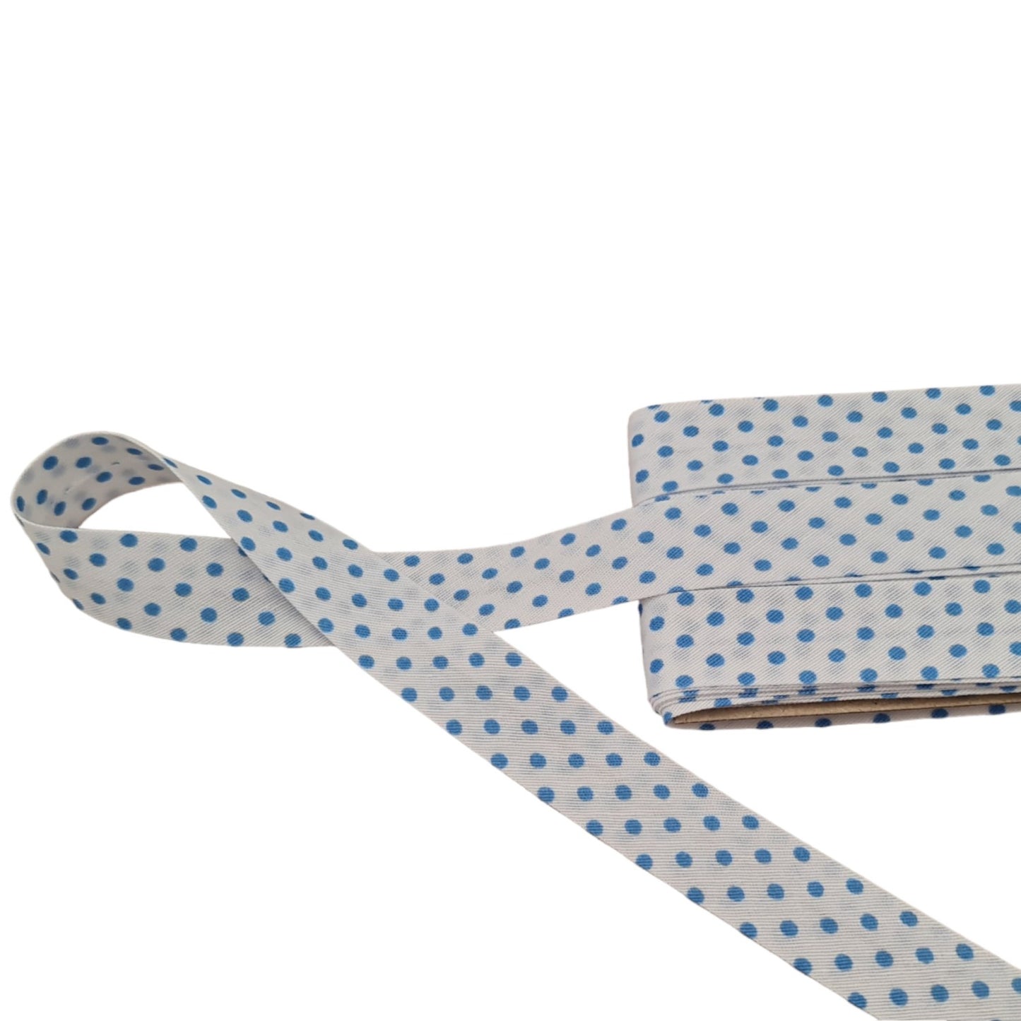 Hobby Trendy 5 Yard White Bias Binding Tape with Polka Dots (Single Fold) 20mm-13/16inch Various Colors, DIY Garment Accessories (Copy)