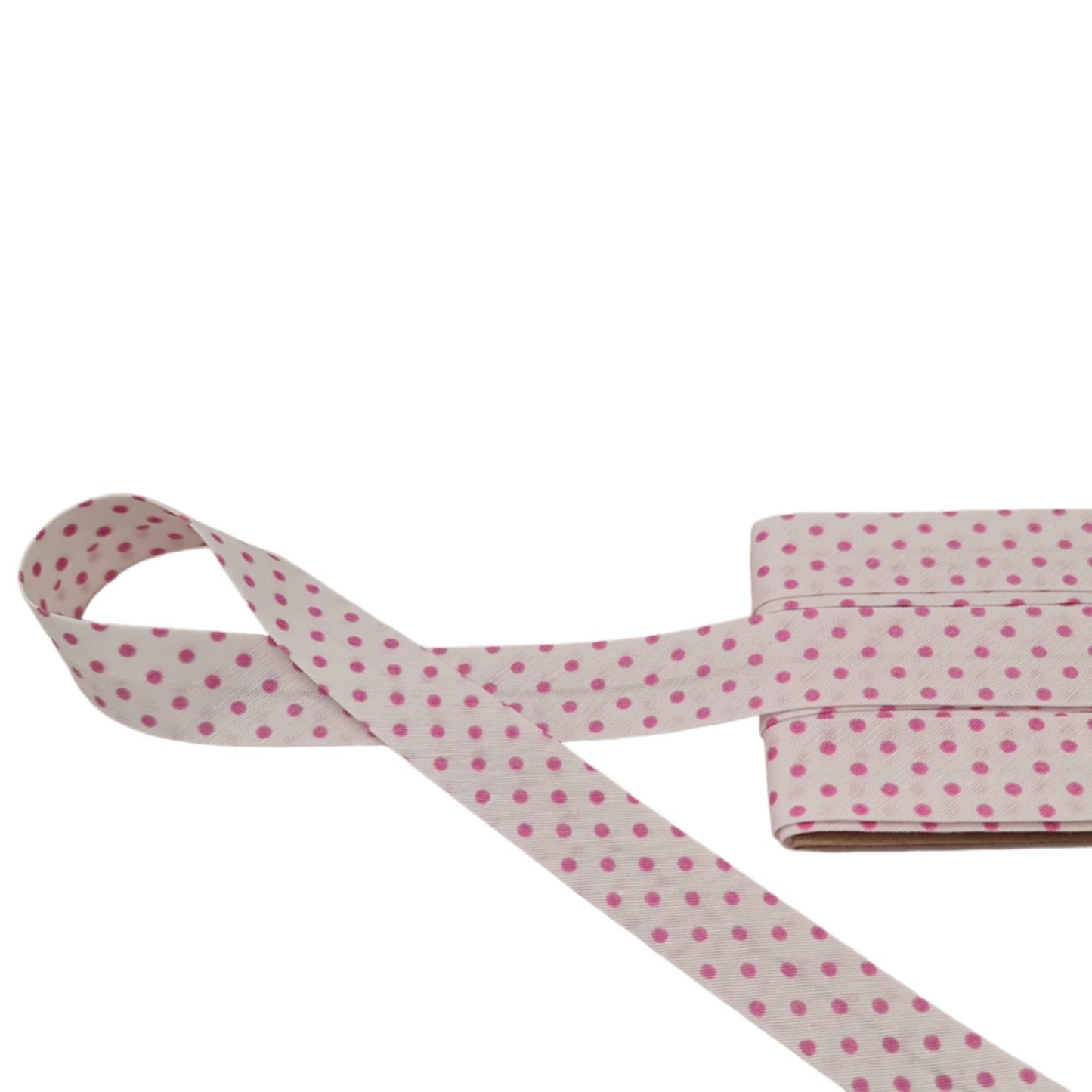 Hobby Trendy 5 Yard White Bias Binding Tape with Polka Dots (Single Fold) 20mm-13/16inch Various Colors, DIY Garment Accessories (Copy)