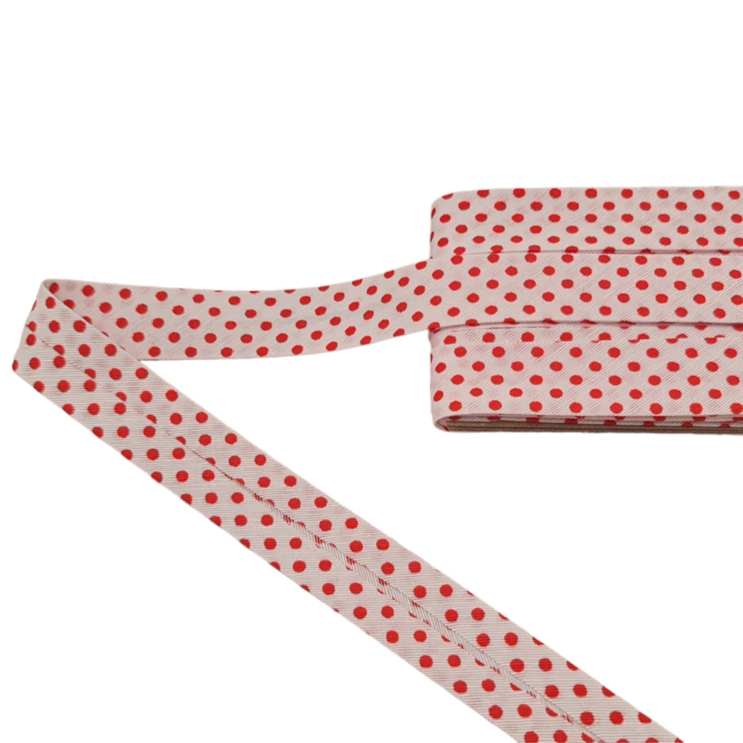 Hobby Trendy 5 Yard White Bias Binding Tape with Polka Dots (Single Fold) 20mm-13/16inch Various Colors, DIY Garment Accessories (Copy)