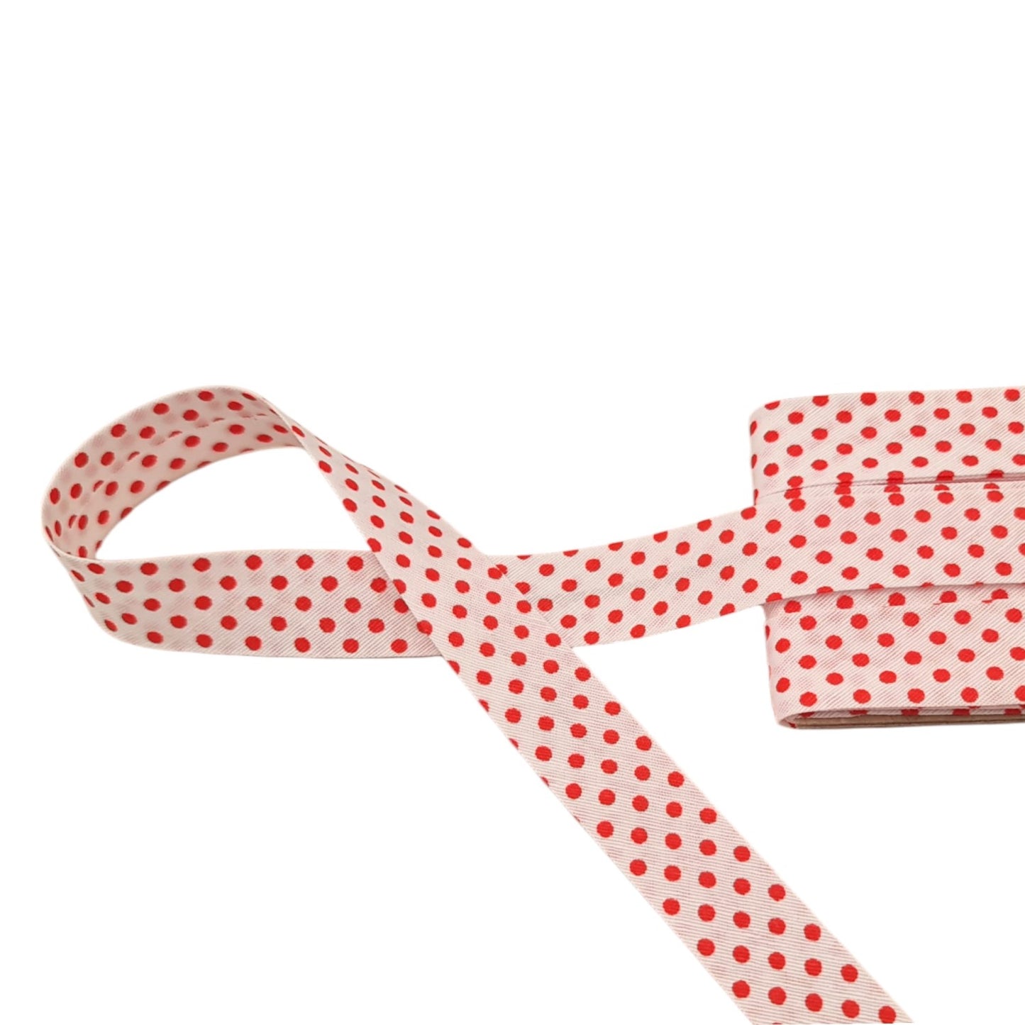 Hobby Trendy 5 Yard White Bias Binding Tape with Polka Dots (Single Fold) 20mm-13/16inch Various Colors, DIY Garment Accessories (Copy)