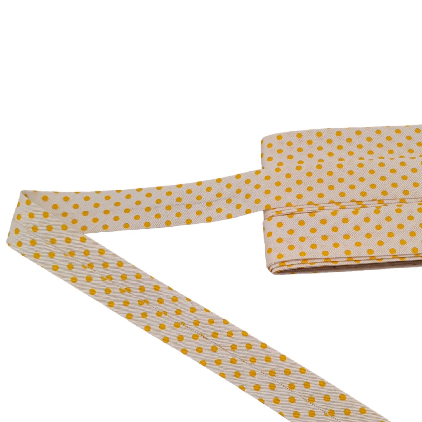 Hobby Trendy 5 Yard White Bias Binding Tape with Polka Dots (Single Fold) 20mm-13/16inch Various Colors, DIY Garment Accessories (Copy)
