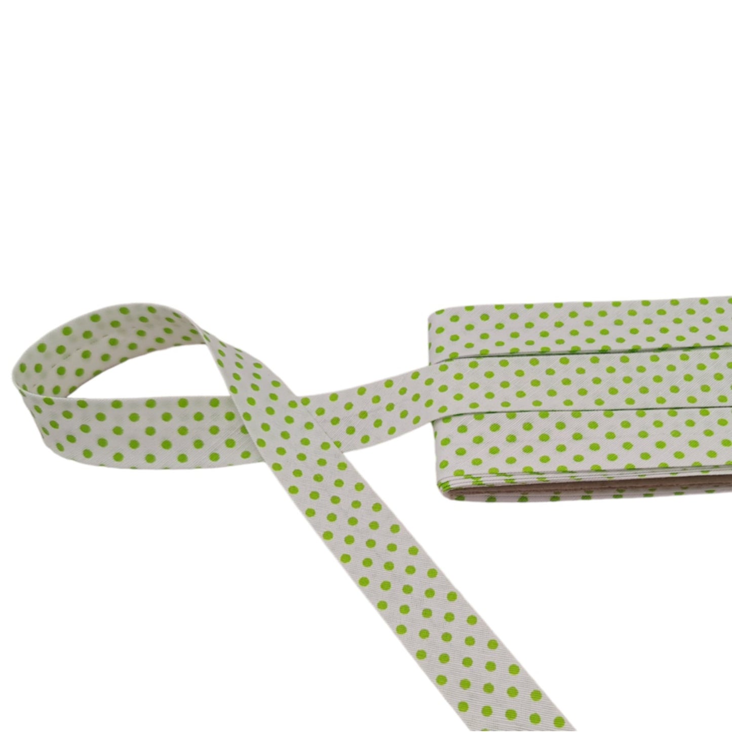 Hobby Trendy 5 Yard White Bias Binding Tape with Polka Dots (Single Fold) 20mm-13/16inch Various Colors, DIY Garment Accessories (Copy)