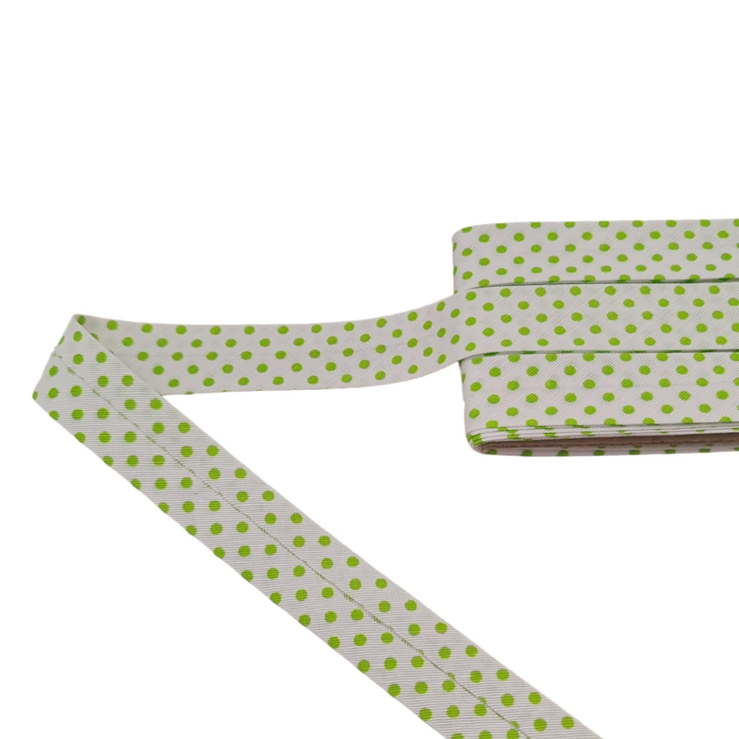 Hobby Trendy 5 Yard White Bias Binding Tape with Polka Dots (Single Fold) 20mm-13/16inch Various Colors, DIY Garment Accessories (Copy)