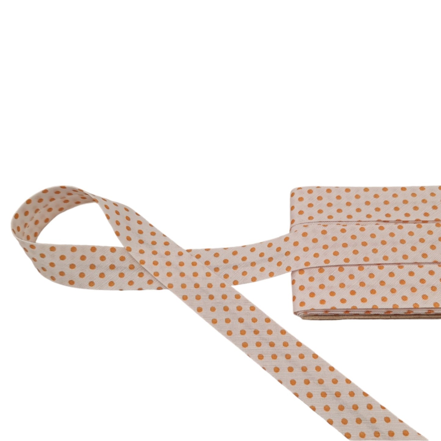 Hobby Trendy 5 Yard White Bias Binding Tape with Polka Dots (Single Fold) 20mm-13/16inch Various Colors, DIY Garment Accessories (Copy)