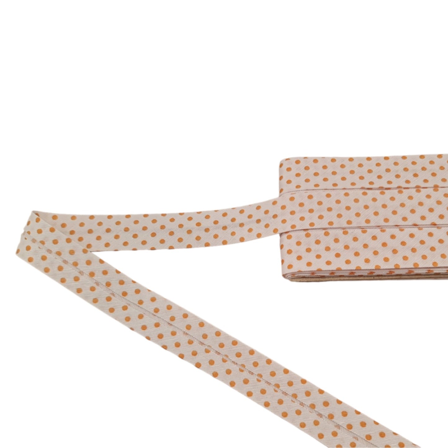 Hobby Trendy 5 Yard White Bias Binding Tape with Polka Dots (Single Fold) 20mm-13/16inch Various Colors, DIY Garment Accessories (Copy)