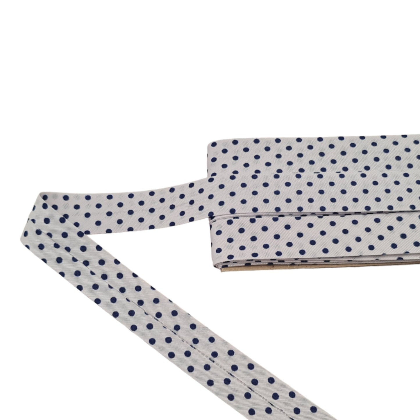 Hobby Trendy 5 Yard White Bias Binding Tape with Polka Dots (Single Fold) 20mm-13/16inch Various Colors, DIY Garment Accessories (Copy)