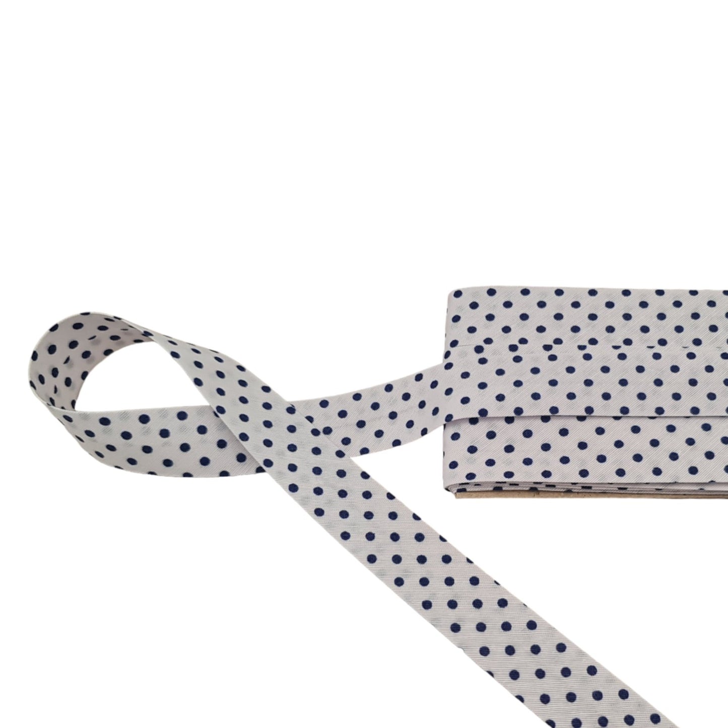 Hobby Trendy 5 Yard White Bias Binding Tape with Polka Dots (Single Fold) 20mm-13/16inch Various Colors, DIY Garment Accessories (Copy)