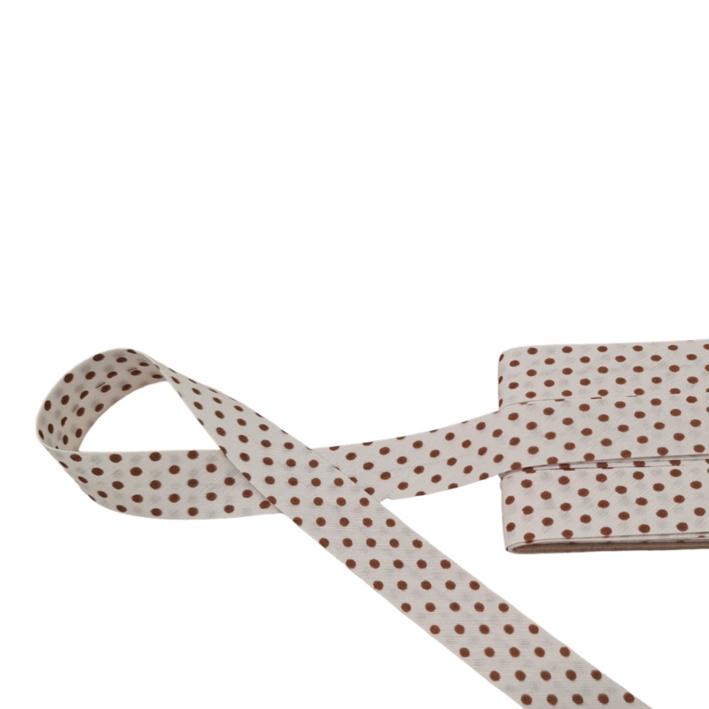 Hobby Trendy 5 Yard White Bias Binding Tape with Polka Dots (Single Fold) 20mm-13/16inch Various Colors, DIY Garment Accessories (Copy)
