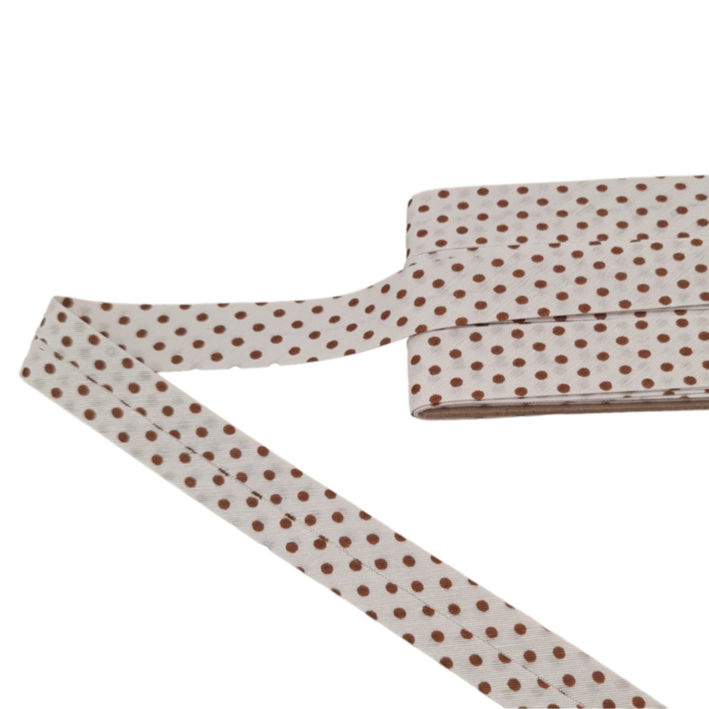 Hobby Trendy 5 Yard White Bias Binding Tape with Polka Dots (Single Fold) 20mm-13/16inch Various Colors, DIY Garment Accessories (Copy)