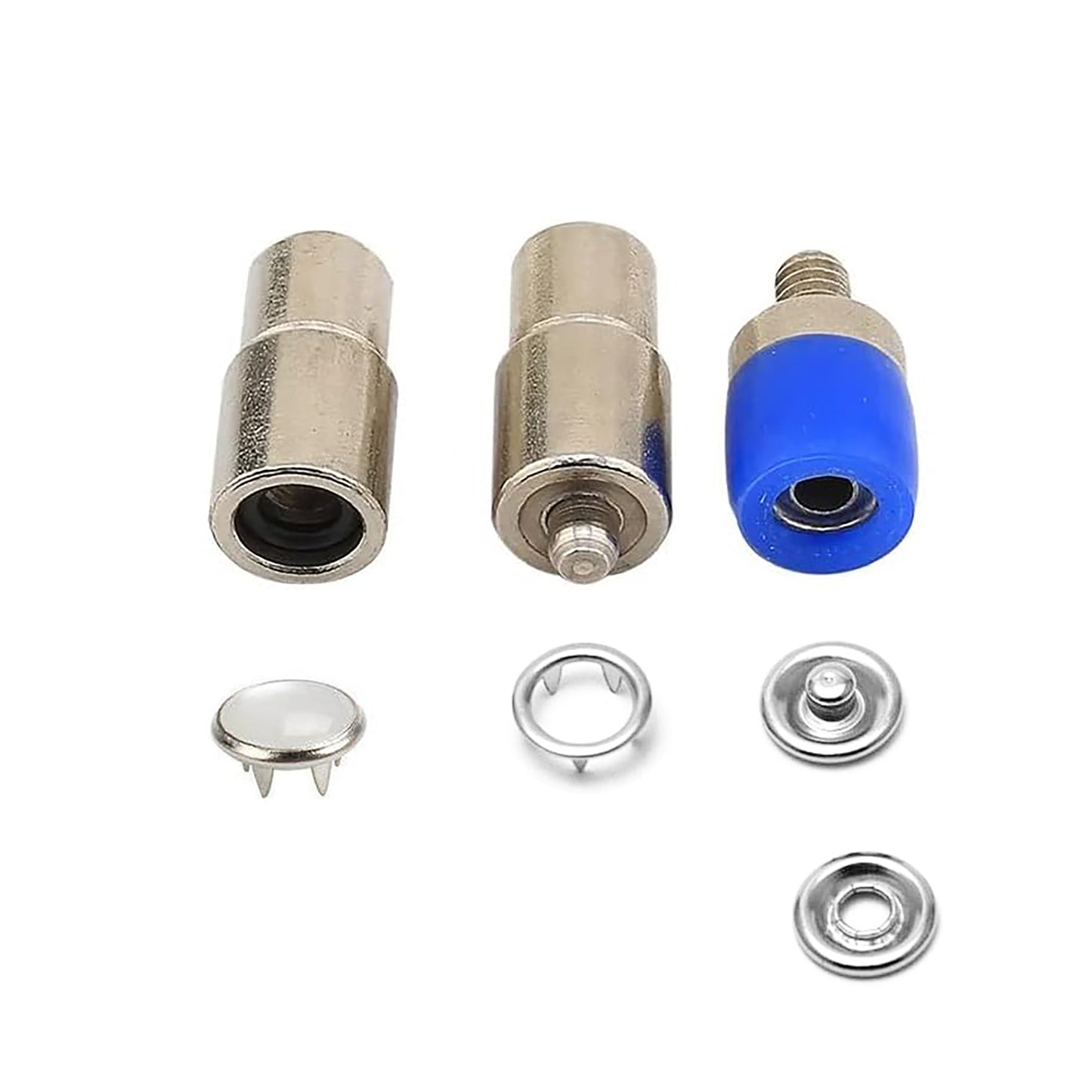 720 Sets 4 piece 9.5 mm Pearl Capped Prong Snap Button Set with Manual Grommet Machine, DIY Fastener Dies