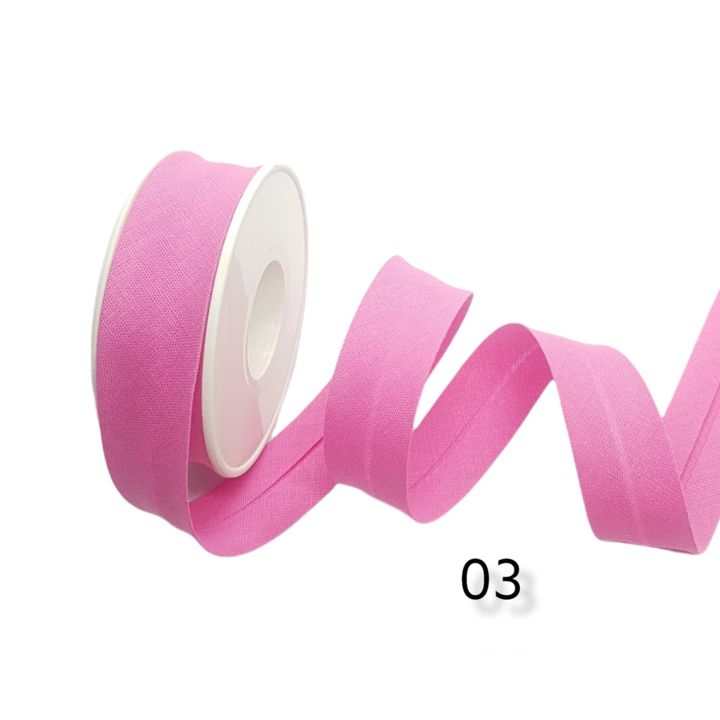 hobby trendy 100% cotton bias binding tape (single fold) 20mm-13/16inch (5meters- 5.46yards) for sewing, seaming, binding, hemming, piping, quilting 03 pink